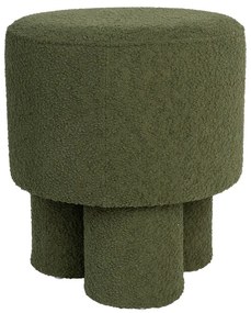 Zelený taburet z textílie buklé Marcos – White Label