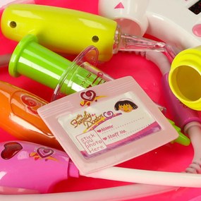 KIK Detský lekársky set v kufríku DOCTOR – hračka pre deti so svetlami a zvukmi, ružový