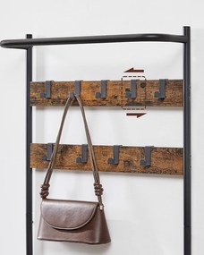 Predsieňová stena TAYLOR s botníkom 180x64 cm, rustikálne hnedá