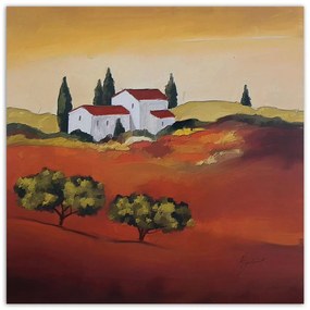 Gario Obraz na plátne Pohľad na domy na vidieku Rozmery: 30 x 30 cm