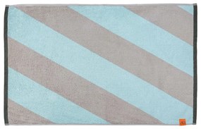 Kúpeľňová predložka z bio bavlny v mentolovej farbe 50x80 cm Diagonal - Mette Ditmer Denmark