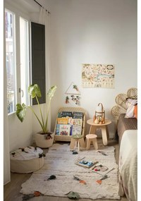 Krémový látkový detský kôš na hračky ø 30x23 cm Veggies – Lorena Canals