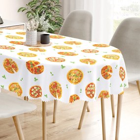 Goldea oválny teflónový obrus - lahodná pizza 140 x 180 cm