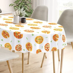Goldea oválny teflónový obrus - lahodná pizza 120 x 180 cm