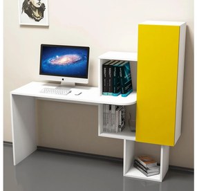 PC stolík Acai (biela + žltá). Vlastná spoľahlivá doprava až k Vám domov. 1088274