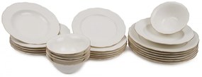 Porcelánová sada 24 ks talířů GoldieWhite bílá/zlatá