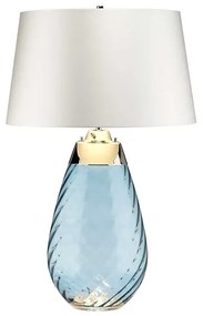 Elstead LENA-TL-L-MODRÁ-OWSS-LED Stolná lampa LENA 1xE27/40W/230V 74cm modrá/biela