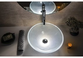 Sklenené okrúhle umývadlo ø 42 cm Puketa – Sapho