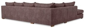 Tmavohnedá rohová pohovka z imitácie kože (ľavý roh) Hamburg – Scandic