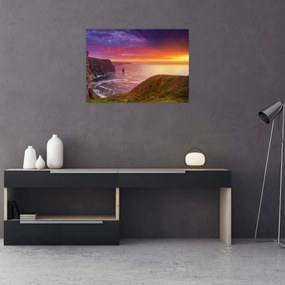 Sklenený obraz - Moherské útesy (70x50 cm)