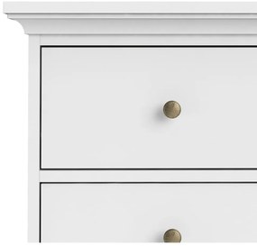 Biela vysoká komoda 96x140 cm Paris – Tvilum