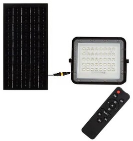 LED Vonkajší solárny reflektor LED/10W/3,2V IP65 4000K čierna + DO