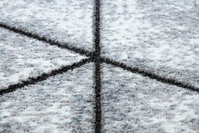 Moderný koberec COZY 8872 Wall, geometrický , trojuholníky - Štrukturálny, dve vrstvy rúna sivá / modrá Veľkosť: 200x290 cm