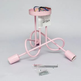 Prisadený luster OXFORD 3xE27/15W/230V ružová