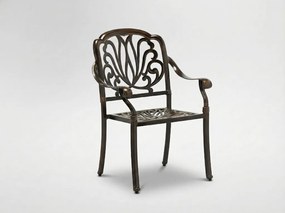 Garden Line Hliníková stolička „HASTINGS“ v antickom bronzovom prevedení 65 x 64 x 92 cm *4072