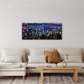 Obraz nočného mesta (120x50 cm)