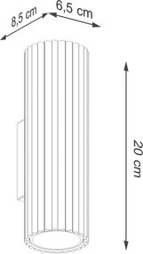 Taupe kovové nástenné svietidlo ø 6,5 cm Gleam – Sollux