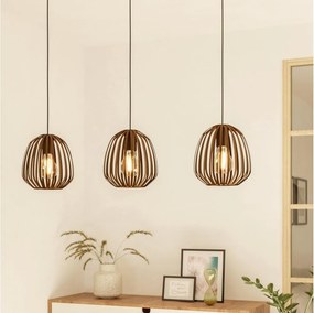 Eglo 901098 - Závesný luster na lanku ESPINAL 3xE27/40W/230V bronzový