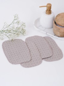 Vaflové kozmetické obrúsky (4 ks) - sivohnedá