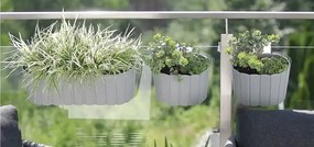 Plastový balkónový kvetináč DDECZ400 38,3 cm - sivý kameň
