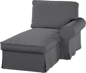 Poťah na ležadlo Ektorp (pravé) farba produktu sivá látka zapletaná