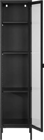 Čierna kovová vitrína 40x180 cm Brisbane – House Nordic