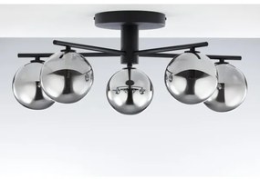 Jupiter 2048 - Prisadený luster PRATO 5xG9/14W/230V čierna/dýmovo sivá