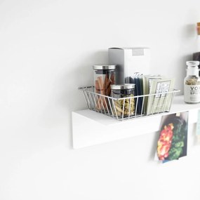 Biela kovová polica 50 cm – YAMAZAKI