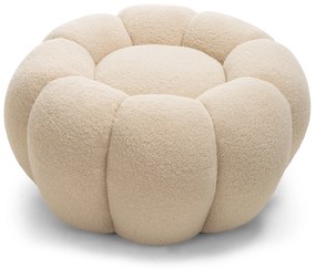 Čalouněný taburet Perugia bouclé béžový