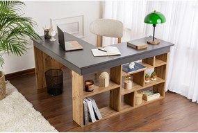 Pracovný stôl v dekore borovice 120x130 cm Vesper – Kalune Design