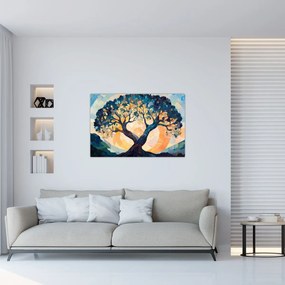 Obraz – Mozaika – slnko a strom II. (90x60 cm)