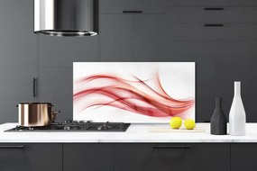 Sklenený obklad Do kuchyne Červená abstrakcia umenie 125x50 cm