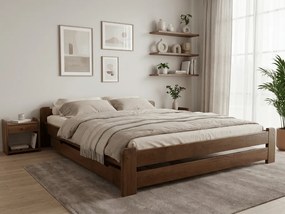 Posteľ Emily 140 x 200 cm, dub Rošt: S latkovým roštom, Matrac: Matrac COCO MAXI 20 cm