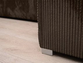 Tmavohnedá rohová pohovka SMART COSARO, obojstranná + 2 vankúšiky ZADARMO