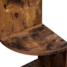 Rohová nástenná polica SNAKE hnedá