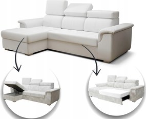 Rozkladací Rohový Box 247 X 165 CM S Úložným Priestorom, Opierka Hlavy, Skladová Ponuka