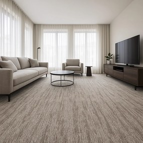 Spoltex, Metrážny koberec Ocean 83290 Beige, na mieru, šíře 4m, béžová, filc, obývacia izba