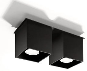 Sollux SL.0063 - Bodové svietidlo QUAD 2 2xGU10/40W/230V čierna