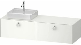 DURAVIT White Tulip závesná skrinka pod umývadlo na dosku (umývadlo vľavo), 2 zásuvky, 1600 x 550 x 408 mm, biela matná lakovaná, WT4890L36360000