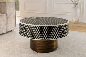 Dizajnový konferenčný stolík Xinavane 60 cm čierno-biely