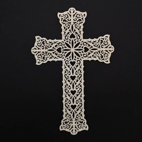 AMADEA Drevený kríž s ornamentom 25 cm