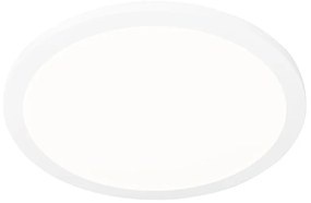Stropné svietidlo biele 40 cm okrúhle vrátane LED 3-stupňové stmievateľné IP44 - Steve