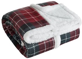 Deka CHRISTMAS 18 tmavozelená / červená