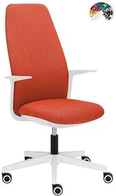 Kancelárska stolička LEVIA čalúnenie KOŽENKA Valencia, Silvertex
