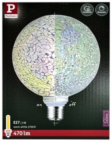 LED Stmievateľná žiarovka MOSAIC G125 E27/5W/230V 2700K - Paulmann 28745