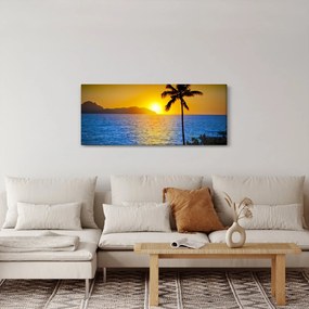 Obraz - Západ slnka nad morom (120x50 cm)