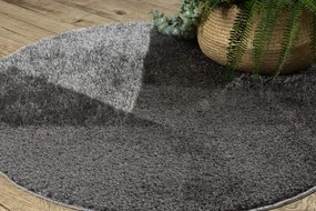 Kúpeľňový koberček SYNERGY glamour / lurex, sivý kruh