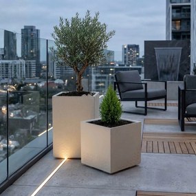 Sada 2 ks květináčů BETONIQUE 40x40/60x40 cm béžová