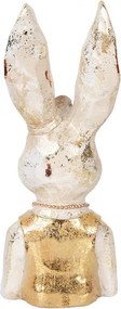 Decorative Figurine Rabbit 29 Cm White Plastic - 12*12*29 cm