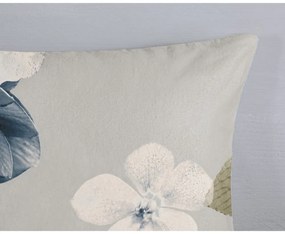 Modro-sivé predĺžené flanelové obliečky na dvojlôžko 200x220 cm Gabin – Good Morning